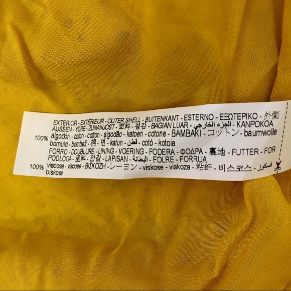 NWT ZARA Openwork Embroidery Eyelet Yellow Mini Shift Dress Women’s Small - Picture 11 of 12